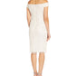 Vestido feminino Adrianna Papell com lantejoulas e miçangas, branco, tamanho 18