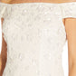 Vestido feminino Adrianna Papell com lantejoulas e miçangas, branco, tamanho 18