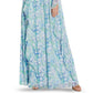 Vestido de chiffon com estampa floral feminino Adrianna Papell, azul, tamanho 2