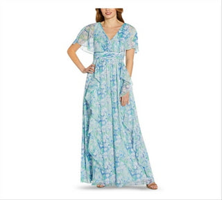 Vestido longo azul feminino ADRIANNA PAPELL tamanho 6