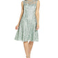 Vestido de coquetel bordado feminino Adrianna Papell, azul, tamanho 6
