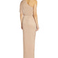 Vestido metálico feminino Adrianna Papell, marrom, tamanho 6