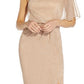 Vestido metálico feminino Adrianna Papell, marrom, tamanho 6
