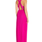 Vestido plissado com recortes feminino Aidan By Aidan Mattox, rosa, tamanho 6M