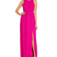 Vestido plissado com recortes feminino Aidan By Aidan Mattox, rosa, tamanho 6M