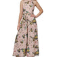 Macacão feminino Adrianna Papell de organza com pernas largas, marrom, tamanho 8
