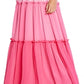 Vestido feminino Aidan By Aidan Mattox com blocos de cores e camadas, rosa, tamanho 12