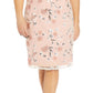 Vestido feminino Adrianna Papell com apliques florais e lantejoulas, marrom, tamanho 14W