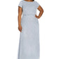 Vestido Blusão Feminino Adrianna Papell Azul Embelezado Tamanho 20