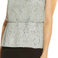Adrianna Papell Top de malha com contas feminino azul tamanho 2