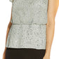 Adrianna Papell Top de malha com contas feminino azul tamanho 4