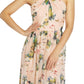 Vestido de organza com decote halter floral feminino Adrianna Papell, rosa, tamanho 8