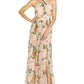 Vestido de organza com decote halter floral feminino Adrianna Papell, rosa, tamanho 8