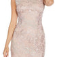 Vestido midi sem mangas com renda bordada Adrianna Papell feminino, marrom, tamanho 16
