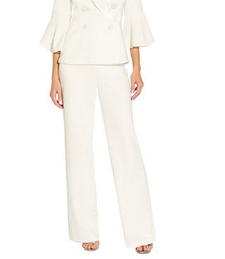 Blazer feminino Adrianna Papell com gola xale e manga sino, branco, tamanho 6