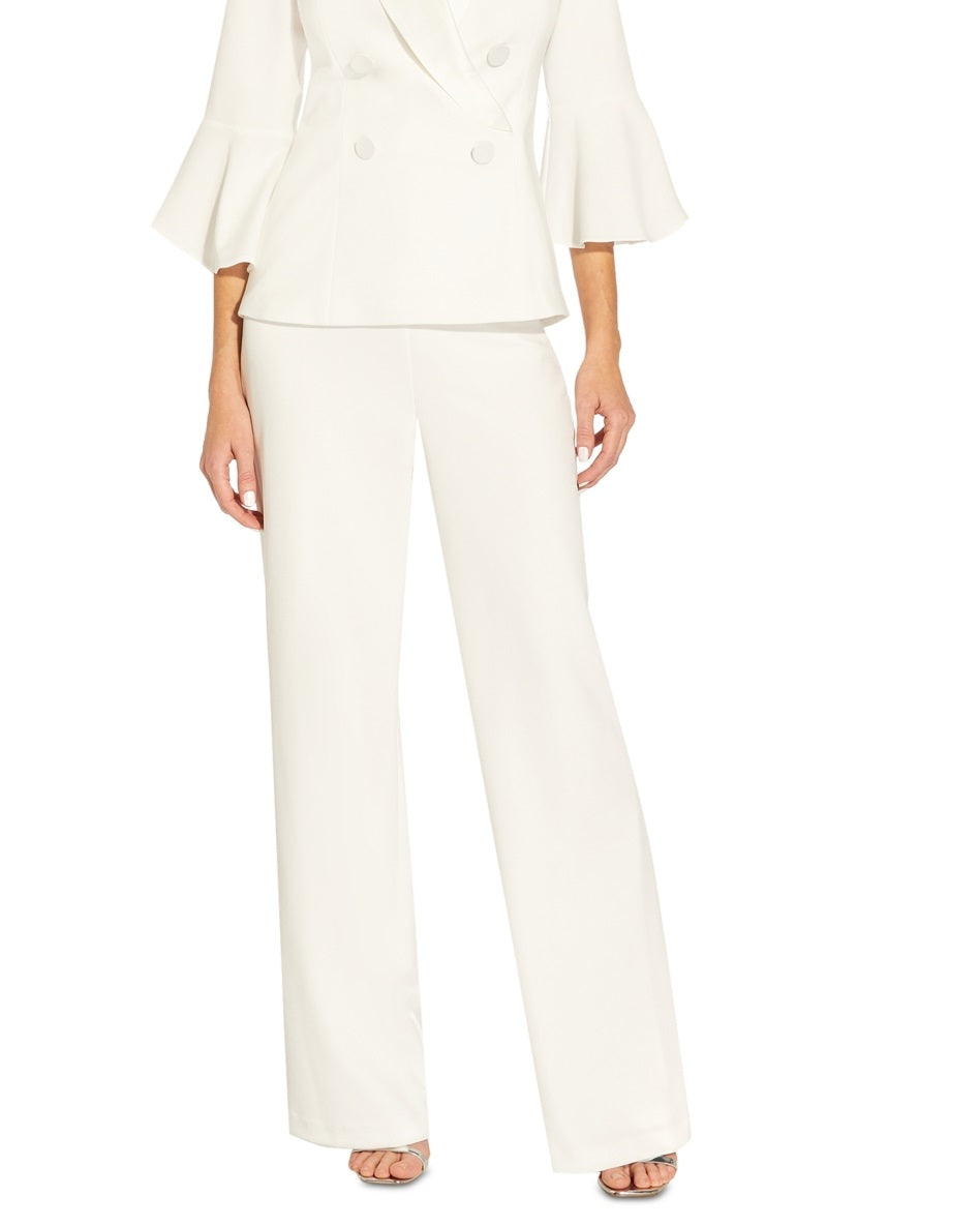 Blazer feminino Adrianna Papell com gola xale e manga sino, branco, tamanho 12