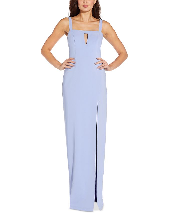 Vestido feminino com recortes e coluna, roxo, tamanho 14, Aidan By Aidan Mattox