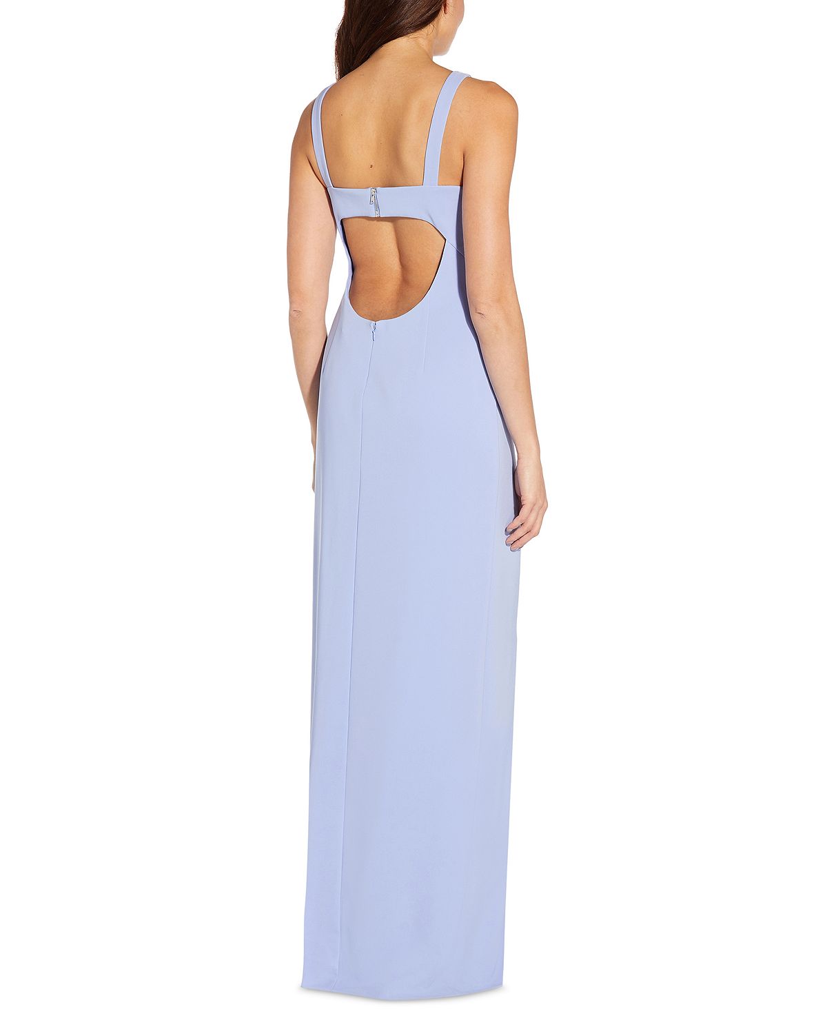 Vestido feminino com recortes e coluna, roxo, tamanho 14, Aidan By Aidan Mattox