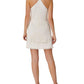 Vestido curto Scuba Halter feminino Aidan Mattox, branco, tamanho 8