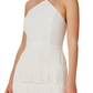Vestido curto Scuba Halter feminino Aidan Mattox, branco, tamanho 8