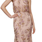 Vestido feminino bordado floral Adrianna Papell, rosa, tamanho 8