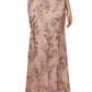 Vestido feminino bordado floral Adrianna Papell, rosa, tamanho 8