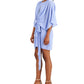 Vestido de coquetel drapeado feminino Aidan By Aidan Mattox, roxo, tamanho 12
