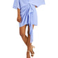 Vestido de coquetel drapeado feminino Aidan By Aidan Mattox, roxo, tamanho 14