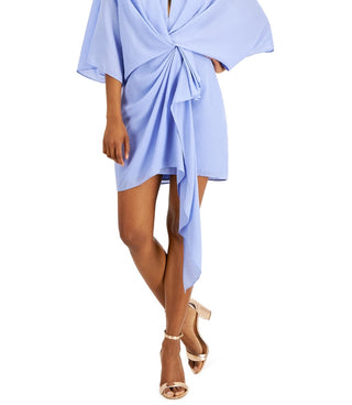 Vestido de coquetel drapeado feminino Aidan By Aidan Mattox, roxo, tamanho 14