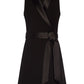 Vestido de festa estilo smoking feminino Adrianna Papell, preto, tamanho 14