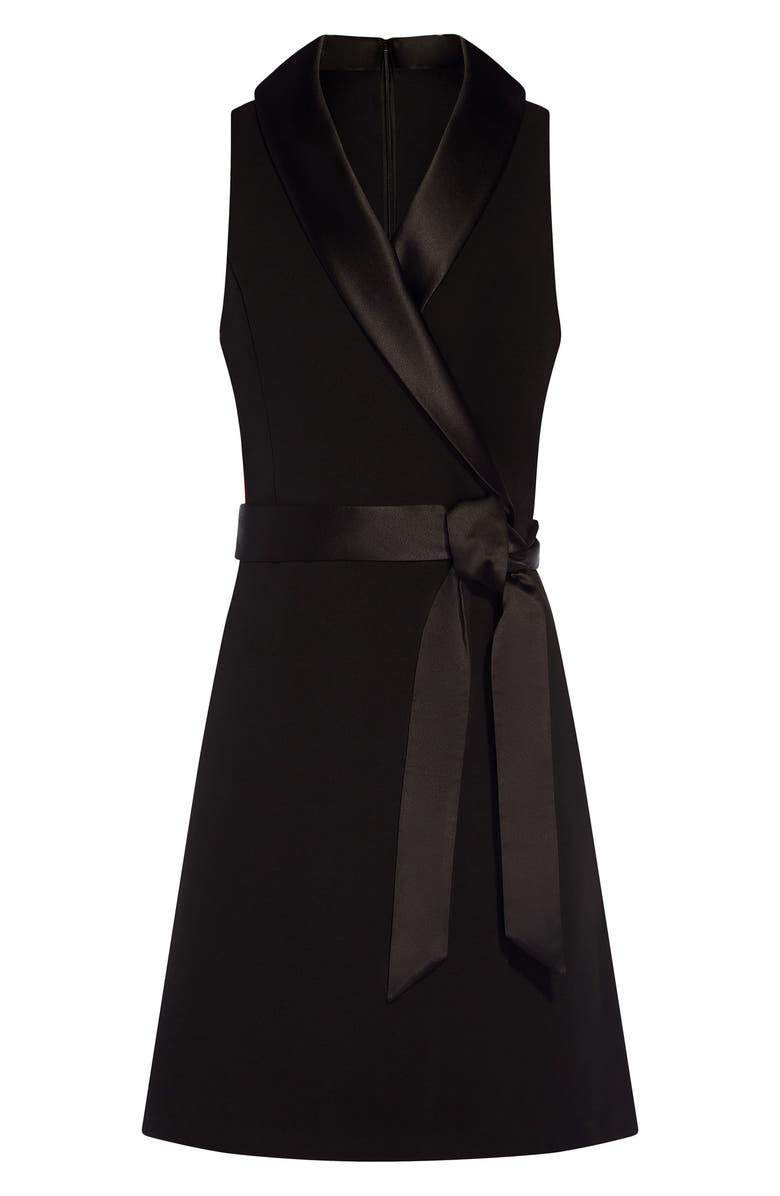 Vestido de festa estilo smoking feminino Adrianna Papell, preto, tamanho 14