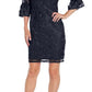 Vestido tubinho com detalhes Adrianna Papell feminino, azul, tamanho 12
