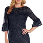 Vestido tubinho com detalhes Adrianna Papell feminino, azul, tamanho 12