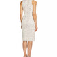 Vestido tubinho com contas Adrianna Papell feminino, branco, tamanho 8