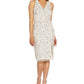 Vestido tubinho com contas Adrianna Papell feminino, branco, tamanho 8