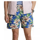 Calção de banho clássico floral viajante masculino Polo Ralph Lauren azul tamanho XX-G