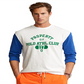 Camiseta de beisebol masculina Polo Ralph Lauren Classic Fit Graphic, branca, tamanho X-G