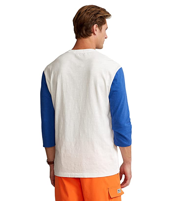 Camiseta de beisebol masculina Polo Ralph Lauren Classic Fit Graphic, branca, tamanho XX-G