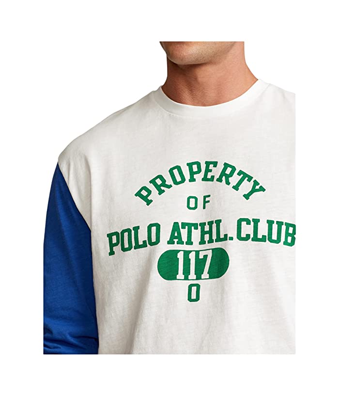 Camiseta de beisebol masculina Polo Ralph Lauren Classic Fit Graphic, branca, tamanho XX-G