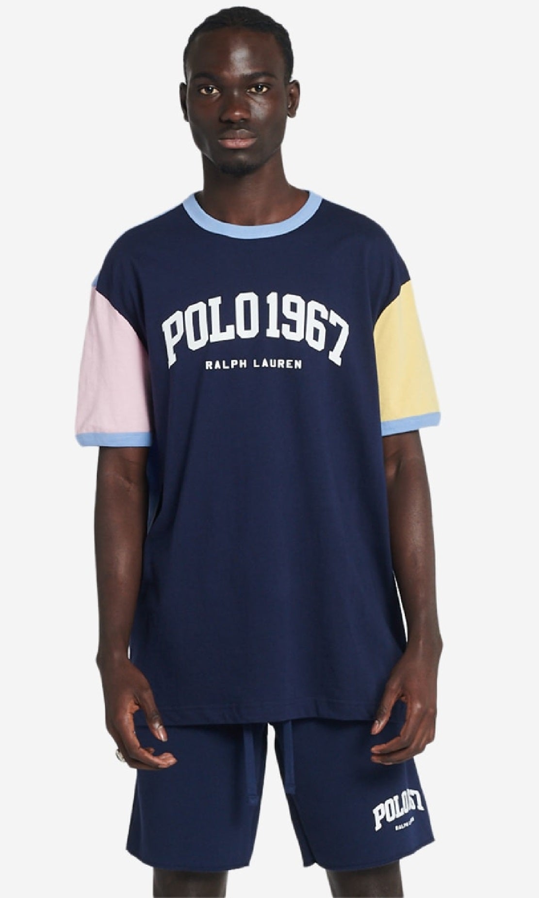 Camiseta Polo Ralph Lauren Masculina com Bainha e Logotipo Azul Tamanho XX-G