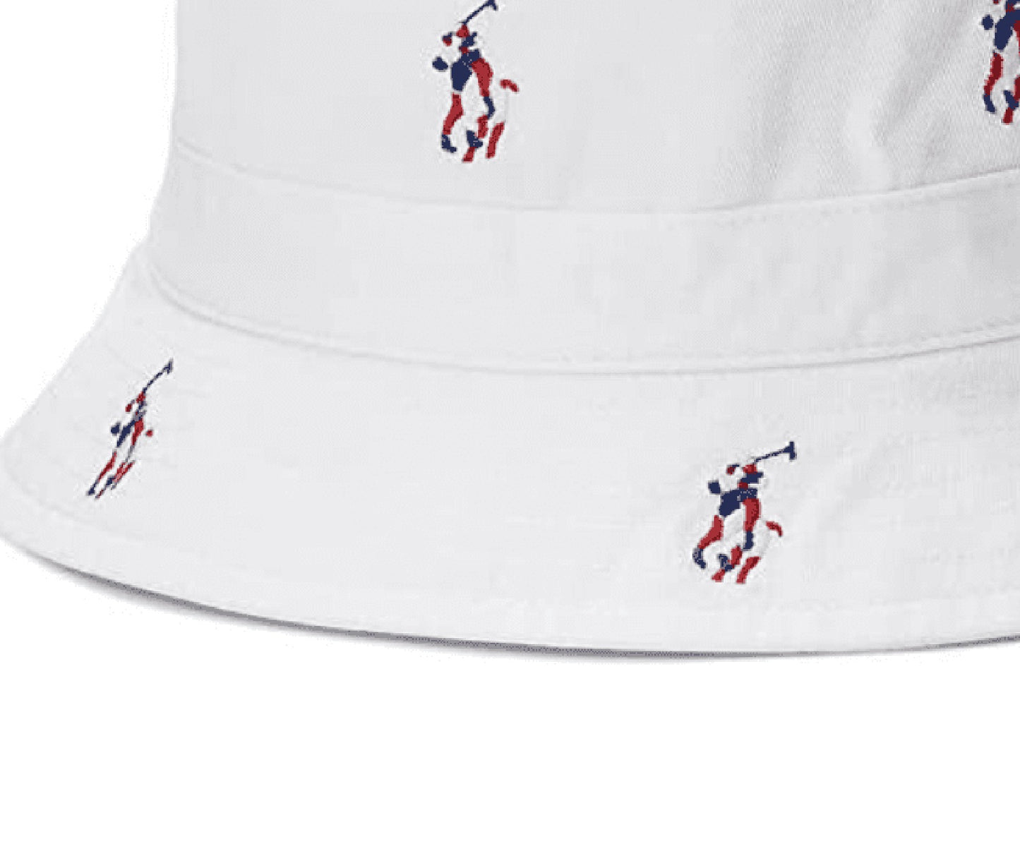 Chapéu Bucket Polo Ralph Lauren Signature Pony Masculino Branco Tamanho Pequeno