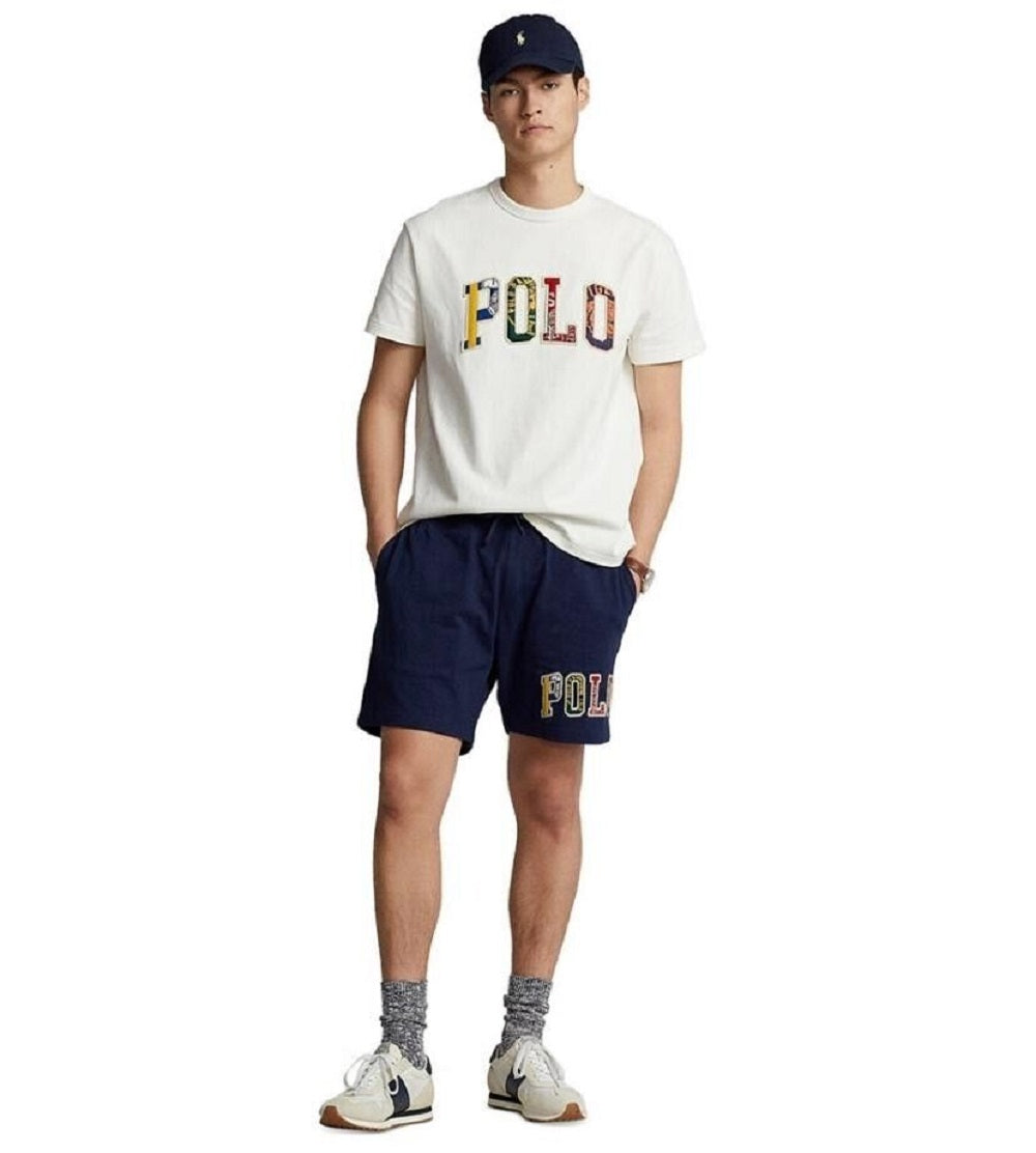 Shorts Polo Ralph Lauren Masculino com 6 Logos Azul Tamanho Grande