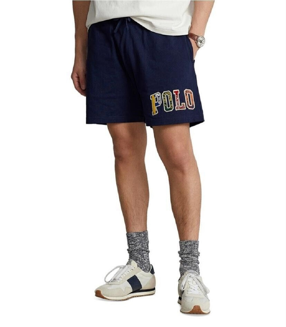 Shorts Polo Ralph Lauren Masculino com 6 Logos Azul Tamanho Grande