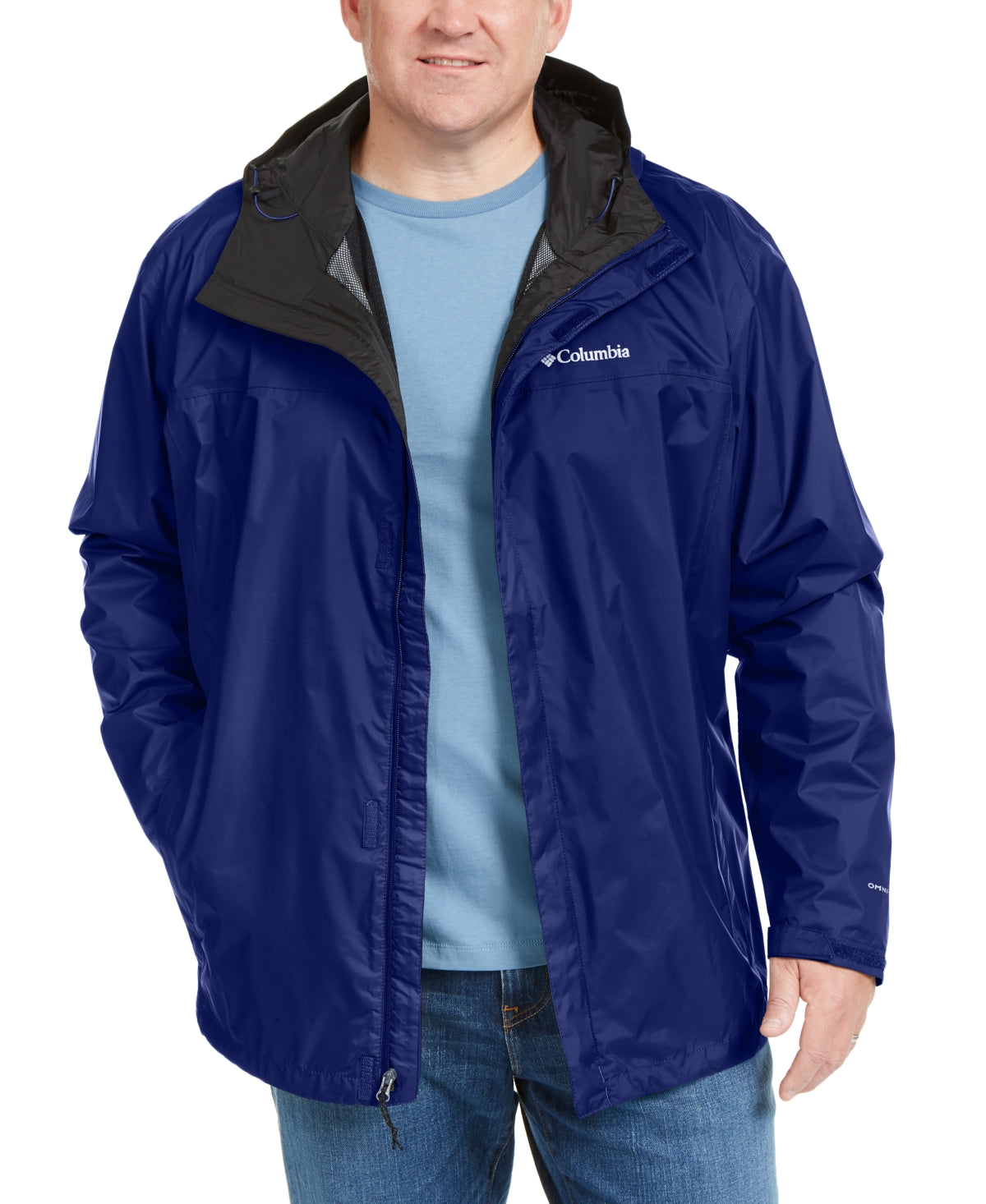 Jaqueta Columbia Masculina Big &amp; Tall Watertight II Dobrável Azul Tamanho Grande