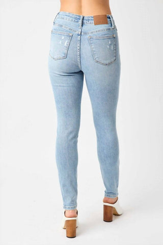 Judy Blue - Calça jeans skinny com controle de barriga de cintura média
