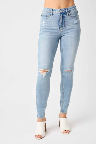 Judy Blue - Calça jeans skinny com controle de barriga de cintura média