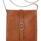 Bolsa feminina Patricia Nash de couro liso, transversal, marrom, tamanho regular