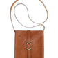 Bolsa feminina Patricia Nash de couro liso, transversal, marrom, tamanho regular