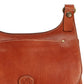 Bolsa Saddle Feminina Patricia Nash London de Couro Liso Marrom Tamanho Regular
