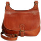 Bolsa Saddle Feminina Patricia Nash London de Couro Liso Marrom Tamanho Regular